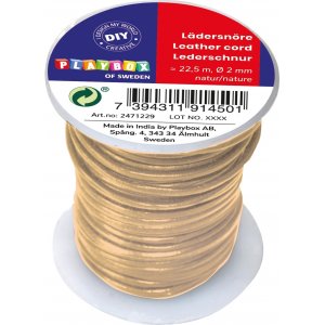Naturlederband - 22,5 m x 2 mm Naturlederband - 22,5 m x 2 mm