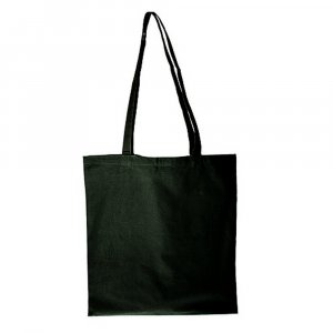 Stofftasche 38x42 cm mit langen Henkeln - Schwarz Stofftasche 38x42 cm mit langen Henkeln - Schwarz