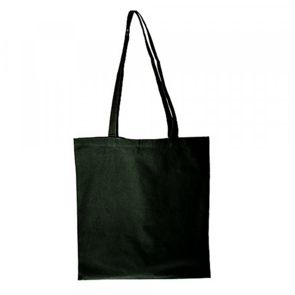 Stofftasche 38x42 cm mit langen Henkeln - Schwarz