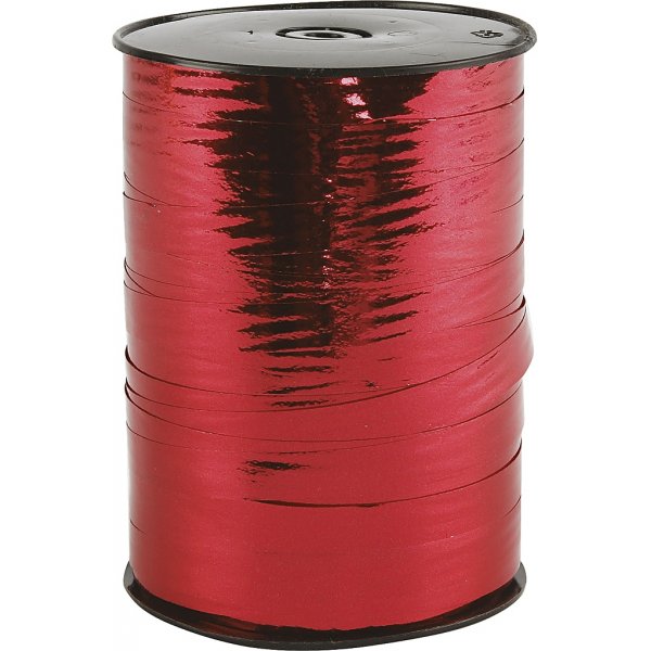 Geschenkkordel - Metallic-Rot - glnzend - 250 m