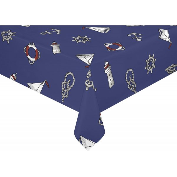 Wachstuch PVC Maritim - Blau