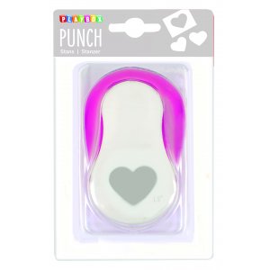 Locherherz 3,8 cm - Rosa/Wei�