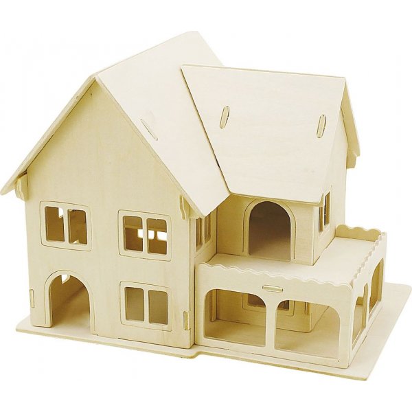 3D-Konstruktionsfigur - Haus mit Veranda