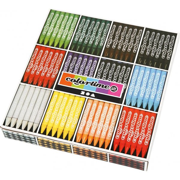 Colortime Buntstifte - gemischte Farben - 12 x 24 Stk