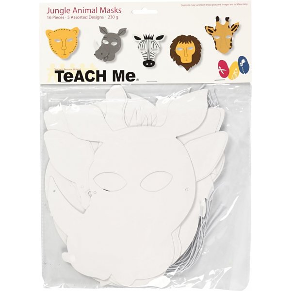 TeaCH Me - Pappfiguren - Dschungelmasken - 16 Stk