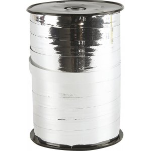 Geschenkkordel - Metallic-Silber - glänzend - 250 m Geschenkkordel - Metallic-Silber - glänzend - 250 m