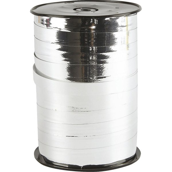 Geschenkkordel - Metallic-Silber - glnzend - 250 m