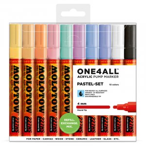 Acrylmarker One4All 4 mm 10 Stifte - Pastell Acrylmarker One4All 4 mm 10 Stifte - Pastell