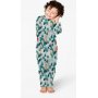 Gemusterter Jersey 145 cm - Lebkuchenhuser - Tannenbume - Hellblau
