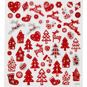 Aufkleber - rot/weiß Weihnachten Aufkleber - rot/weiß Weihnachten