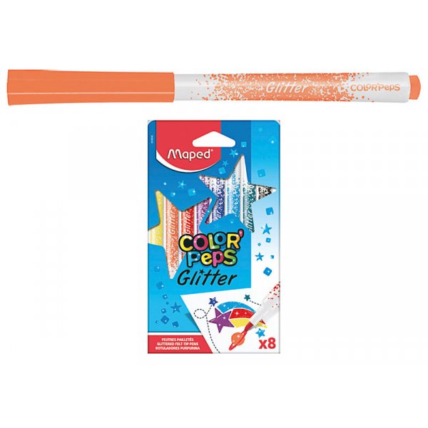 Faserstift-Set - Maped - ColorPeps 8 Glitzerstifte