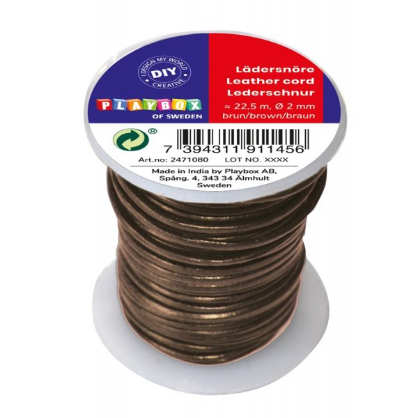 Lederband 22,5 m braun