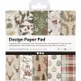 Designpapier - Braun/Grn - 50 Blatt