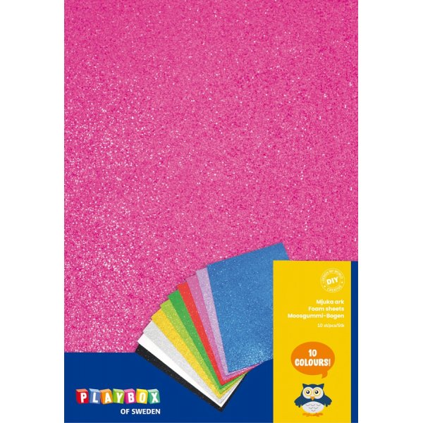Dekogummi - Weiche Bltter 10 Stck glitzernd