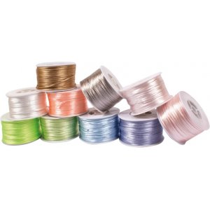 Satinschnur-Set Pastell 2 mm 10 x 50 m Satinschnur-Set Pastell 2 mm 10 x 50 m