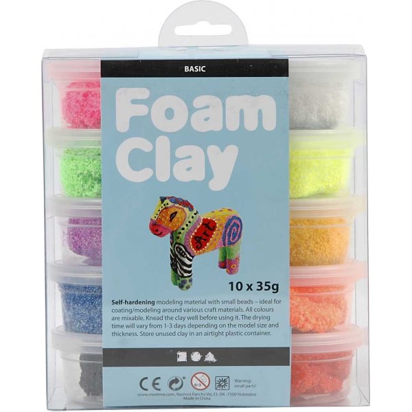 Foam Clay - gemischte Farben 10 x 35 g