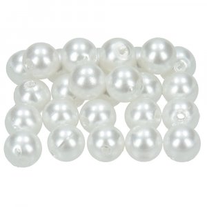 Wachsperlen ø 10 mm - weiß 26 Stk. Wachsperlen ø 10 mm - weiß 26 Stk.
