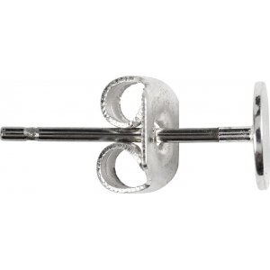 Ohrstecker mit Plättchen - versilbert - 100 Stk Ohrstecker mit Plättchen - versilbert - 100 Stk