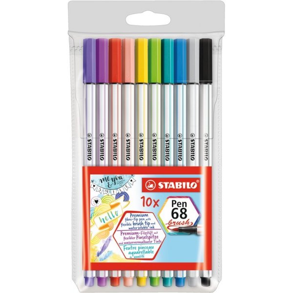 Fasermaler Pinsel 68 - 10er-Pack