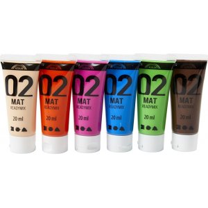 Schulfarbe - Acryl - Komplementärfarben - matt - 6 x 20 ml Schulfarbe - Acryl - Komplementärfarben - matt - 6 x 20 ml