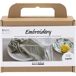 Mini DIY Kit Stickerei, Serviette Mini DIY Kit Stickerei, Serviette