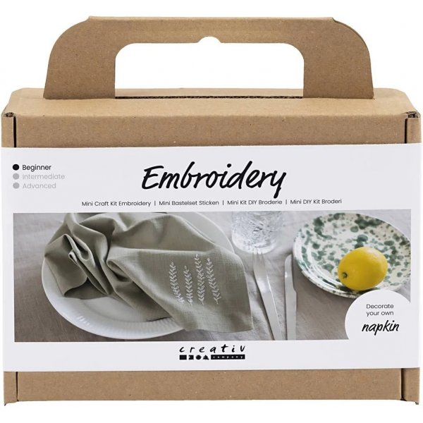 Mini DIY Kit Stickerei, Serviette