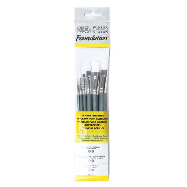 Synthetisches Pinselset W&N Foundation Acrylic - Nr. 7