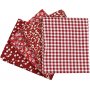 Patchworkstoff - rot - 4 Stk