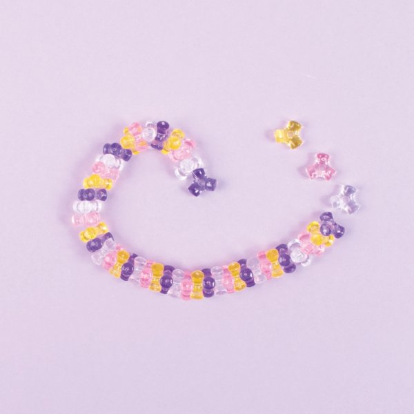 Propellerperlen - transparent - 2200 Stk