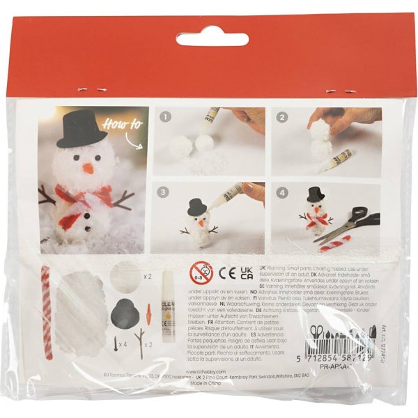 Mini-DIY-Kit Weihnachtsmanntr - Schneemann