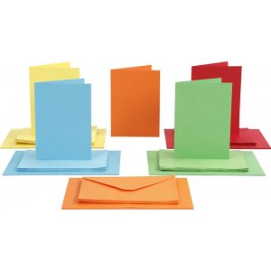 Karten und Umschläge - gemischte Farben 11,5 x 16,5 cm - 50 Sets Karten und Umschläge - gemischte Farben 11,5 x 16,5 cm - 50 Sets