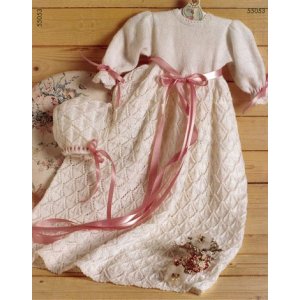 Strickmuster - Gestricktes Taufkleid und Mütze Strickmuster - Gestricktes Taufkleid und Mütze