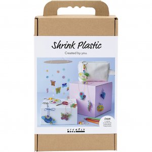 DIY-Set: Schmuck, Schl�sselanh�nger & Mobile aus Schrumpffolie in verschiedenen Farben
