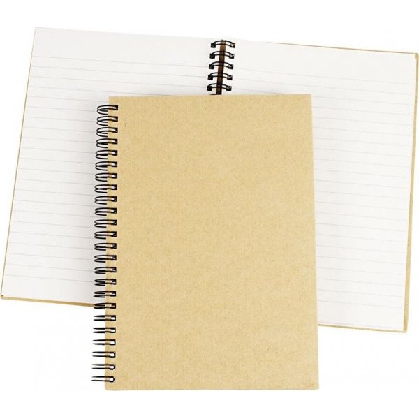 Notizbuch mit Spirale - braun - A5