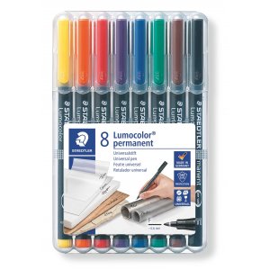 OH Pen Lumocolor Permanent 0,6 mm - 8 Stifte OH Pen Lumocolor Permanent 0,6 mm - 8 Stifte