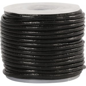 Lederband - Schwarz - 1 mm - 10 m Lederband - Schwarz - 1 mm - 10 m