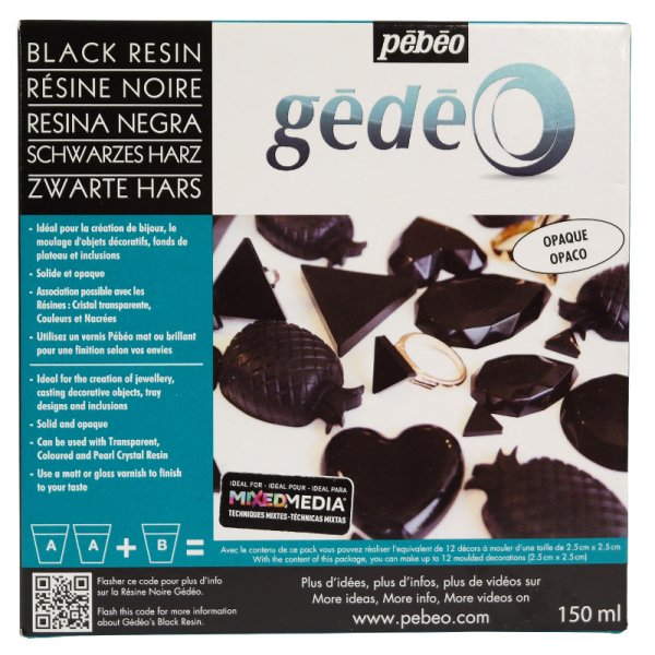 Epoxidharz - Pebeo - Black Crystal Harzset 150 ml