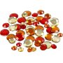 Strasssteine - rote Harmonie - Rund - 6+9+12 mm - 360 Stk