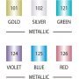 Kalligraphiestift ZIG Metallic - 6 Farben