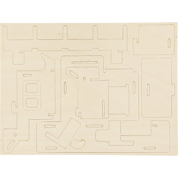 3D-Konstruktionsfigur - Haus mit Rampe