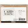 Recycelter Umschlag - Natur - 7,8 x 11,5 cm - 50 Stk