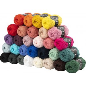 Baumwollgarn - gemischte Farben - Nr. 8/4 30 x 50 g Baumwollgarn - gemischte Farben - Nr. 8/4 30 x 50 g