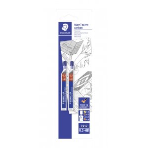 Stift Mars Mikrokarbon 0,5 mm 2er-Pack - HB Stift Mars Mikrokarbon 0,5 mm 2er-Pack - HB