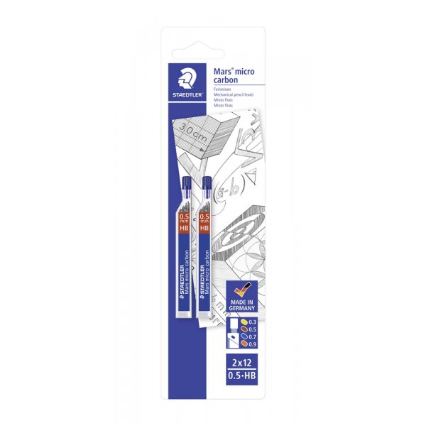Stift Mars Mikrokarbon 0,5 mm 2er-Pack - HB