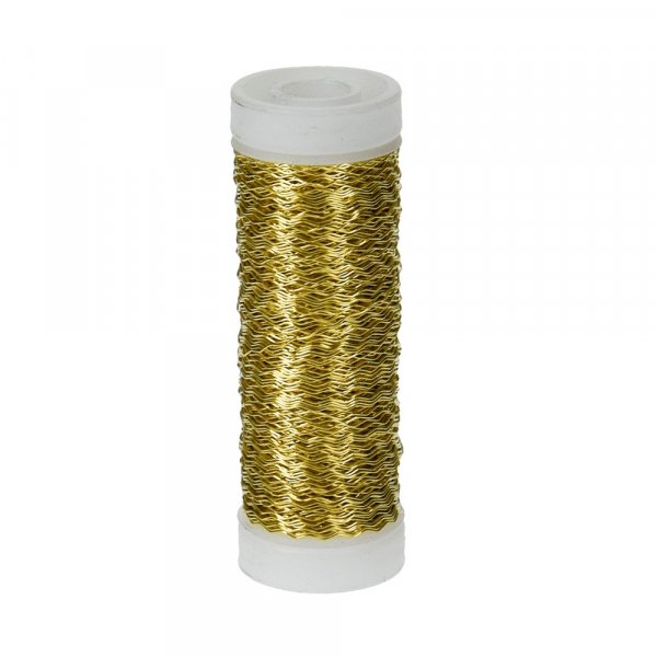 Gemusterter Draht  0,25 mm - Gold 45 m