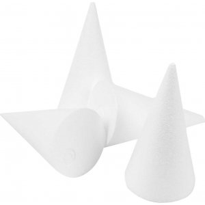 Styroporkegel - weiß - Ø6 cm - 25 Stk Styroporkegel - weiß - Ø6 cm - 25 Stk