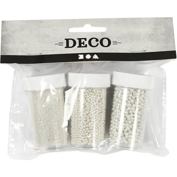 Mini-Glaskugeln - Perlmutt - 3 x 45 g