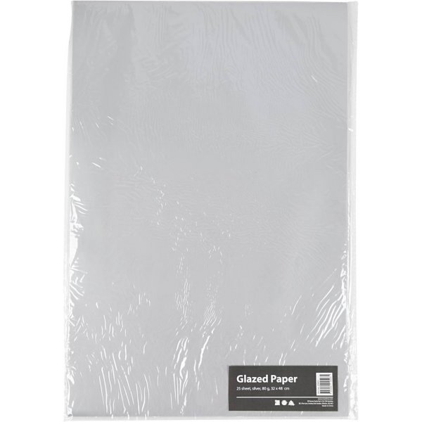 Glanzpapier - Silber - 25 Blatt