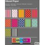Glanzpapier - gemischte Farben - gemustert - 50 Blatt