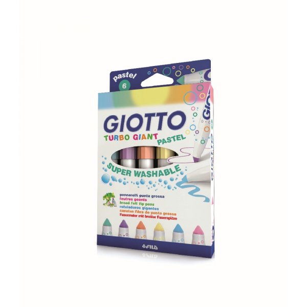 Markierstifte Giotto Turbo Giant Pastel - 6er-Pack